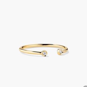 Mejuri Diamonds Open Ring - 14K Gold / Natural Diamonds Size 6